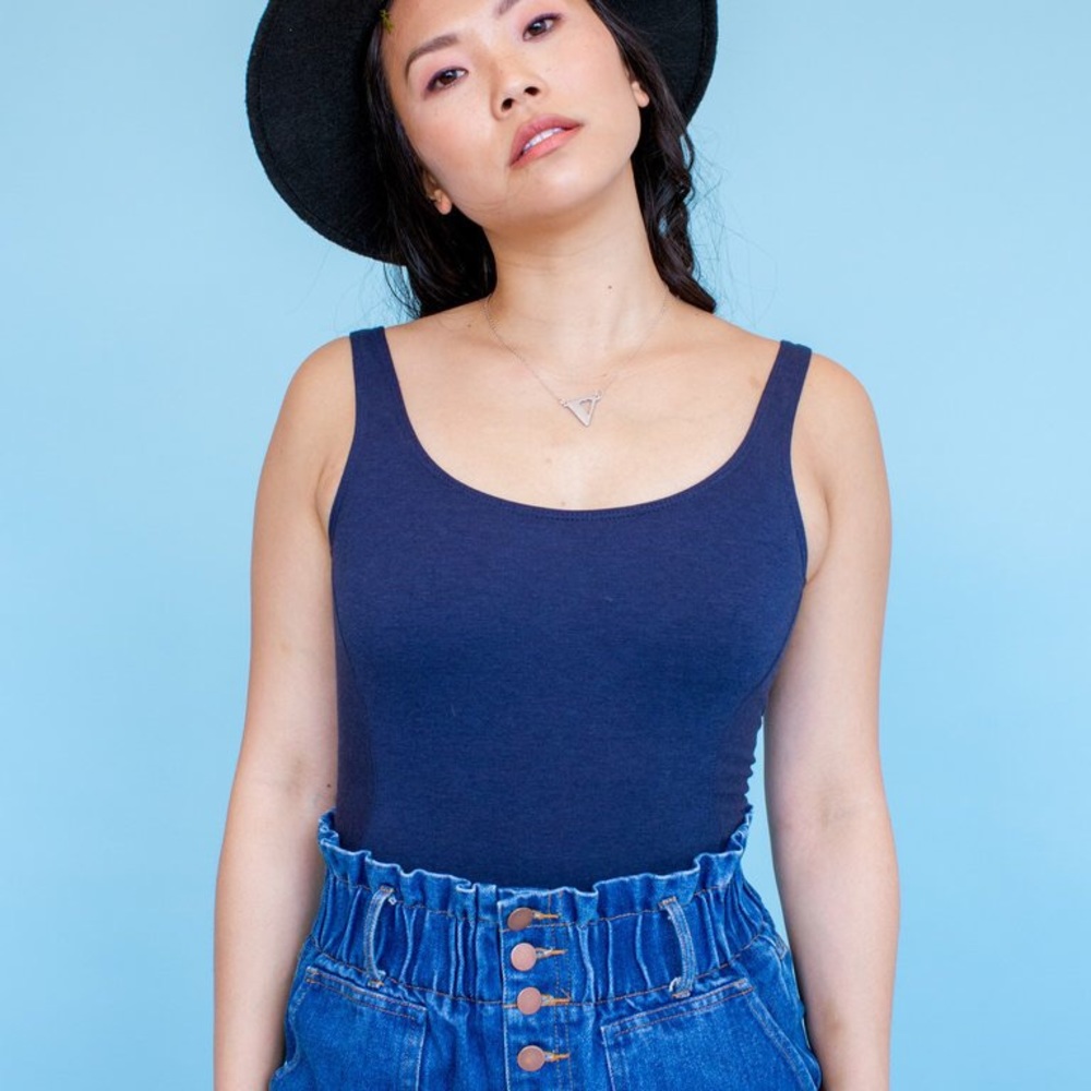 Vaute Couture Navy Bodysuit - XS